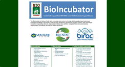 Desktop Screenshot of bioincubator.venturecenter.co.in
